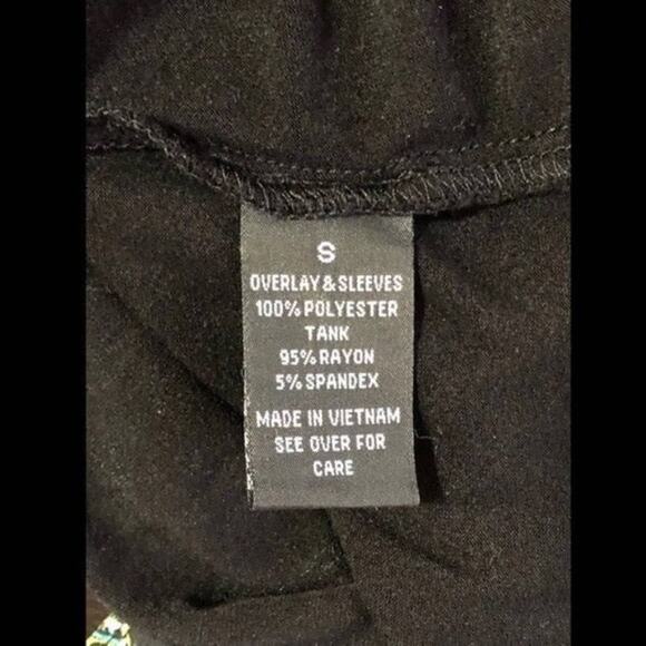 I.N. San Francisco Paisley Blouse with Built In Black Tank Liner | Women's Small - Picture 5 of 5